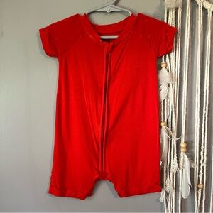 Little Sleepies Red Shorty Zippy